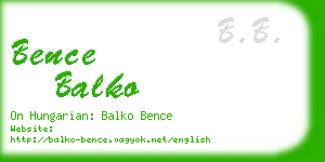 bence balko business card
